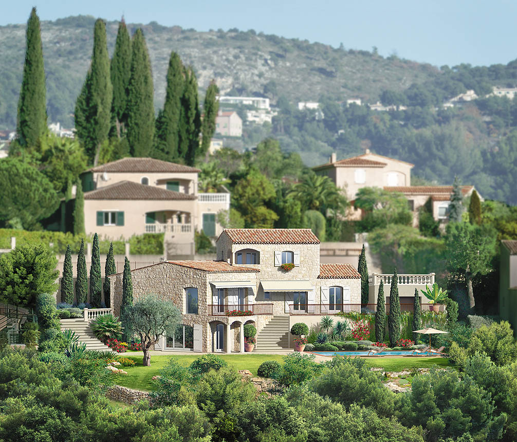 insertion dans site - architecture - projet MAS PROVENÇAL