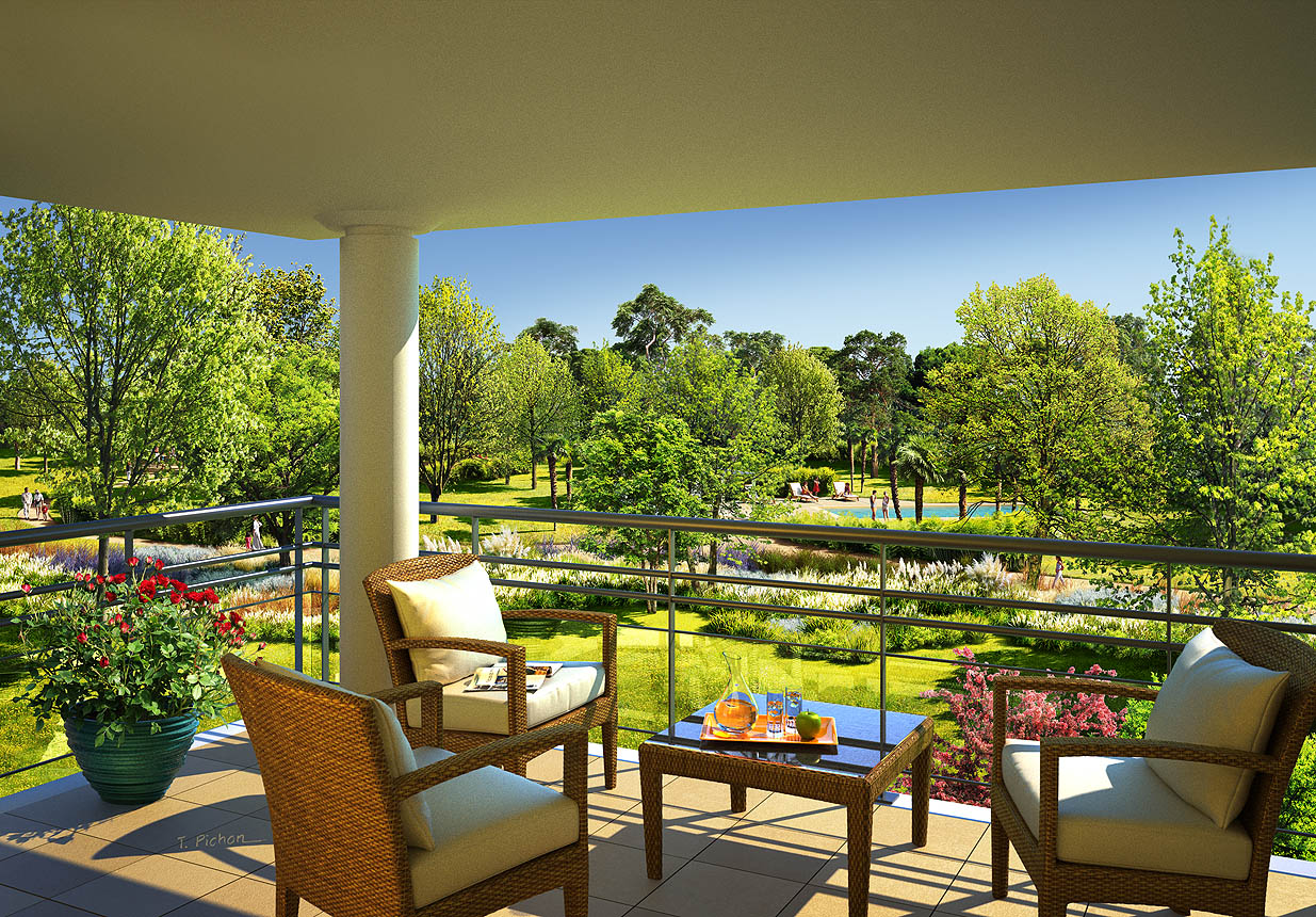 perspective - immobilier - programme L’ÎLE Ô VERT