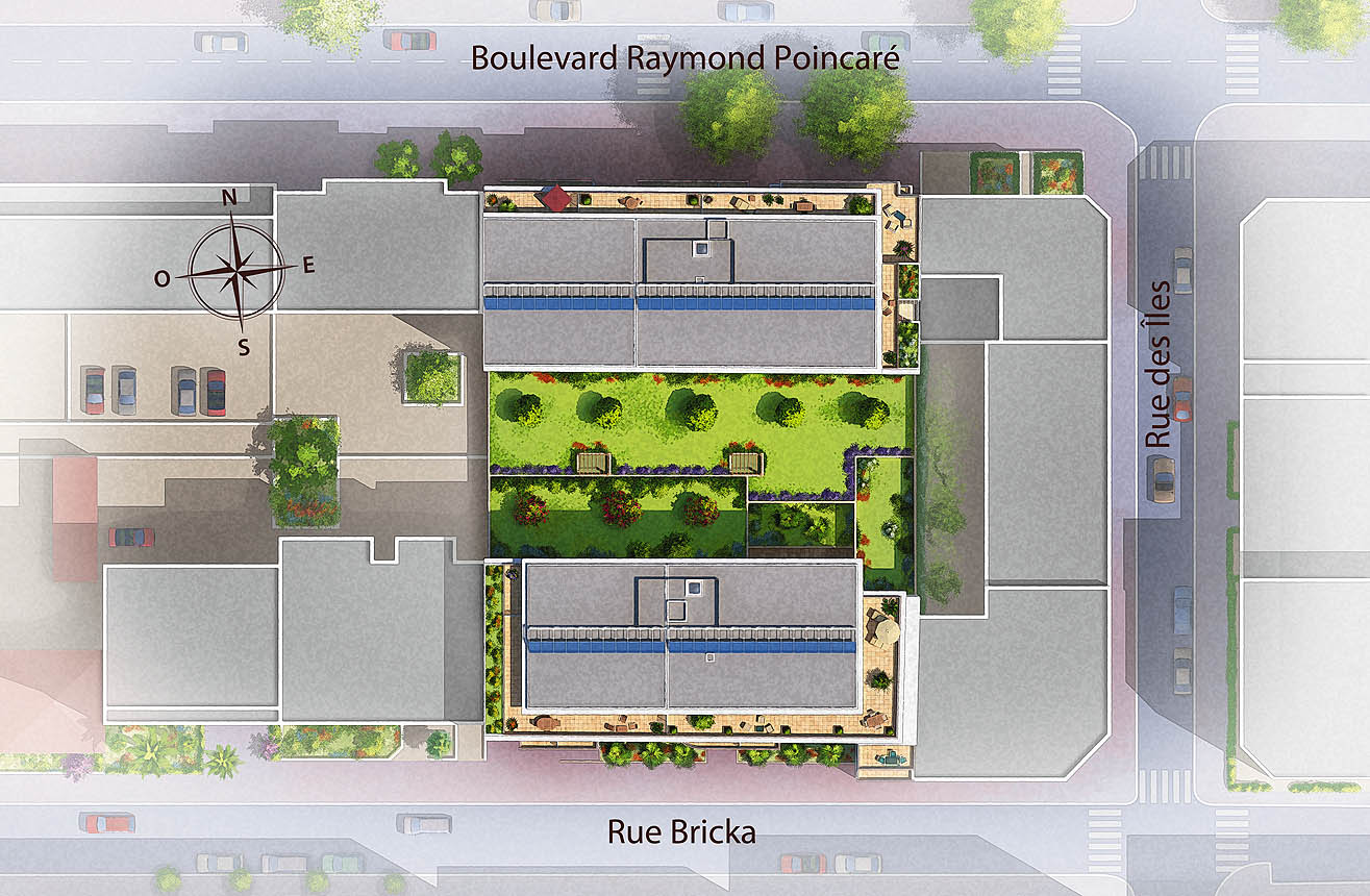 plan de masse - immobilier - programme MARINA BAY