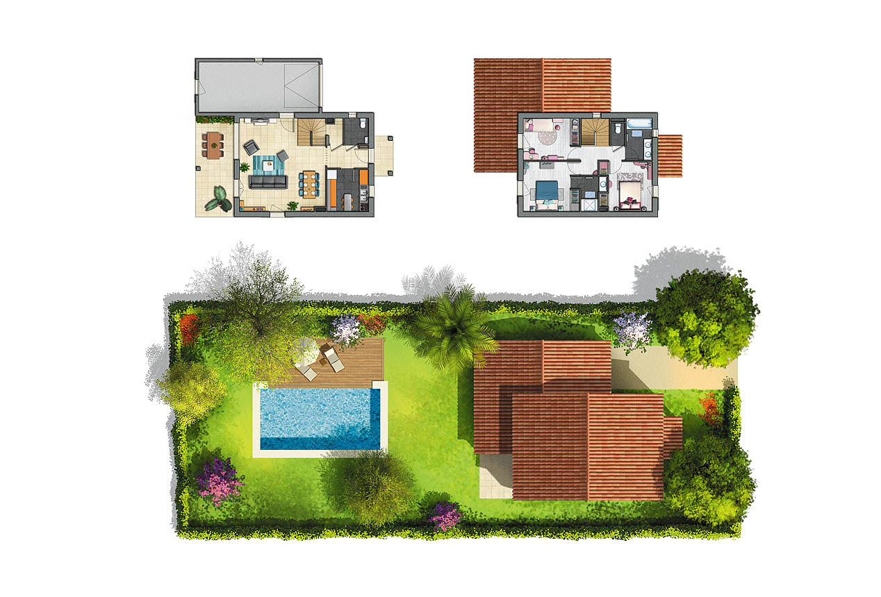 plan appartement maison - immobilier - programme HORIZON NATURE