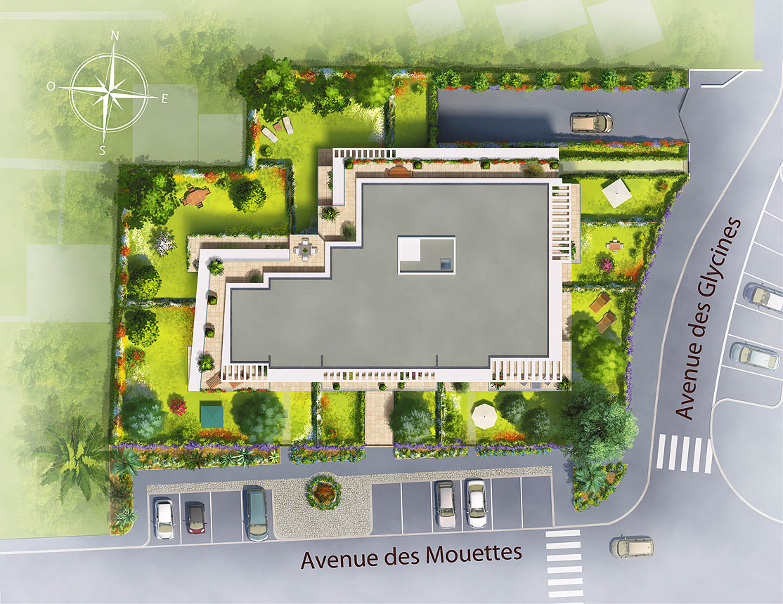 plan de masse - immobilier - programme CAP MARINE RESIDENCE