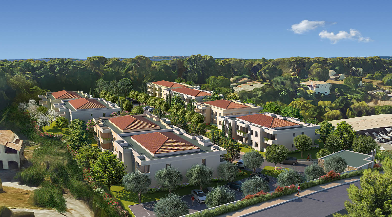 insertion dans site - architecture - projet VAL DE POMME