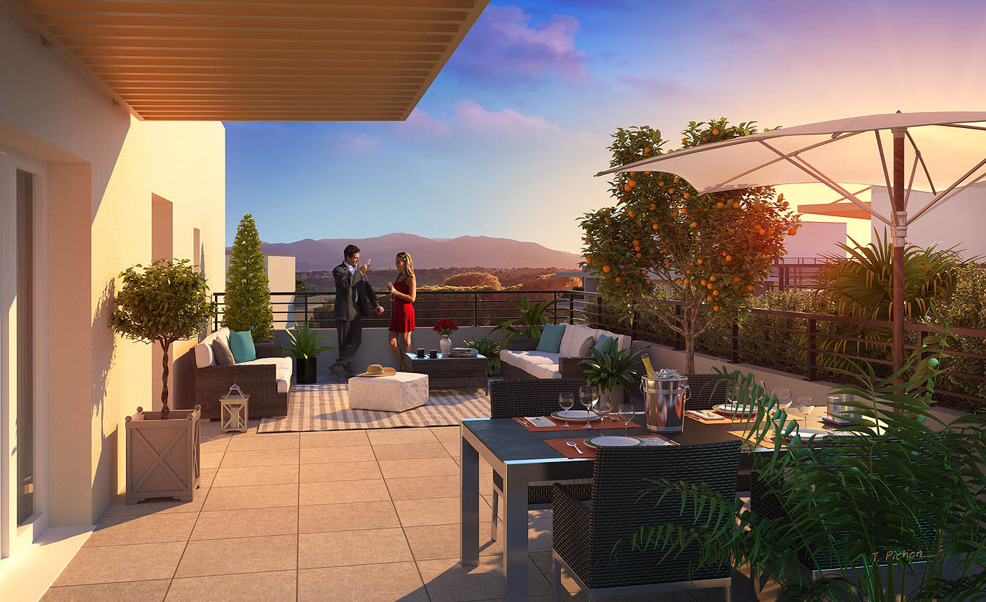 perspective - immobilier - programme DOMAINE DES CIGALES