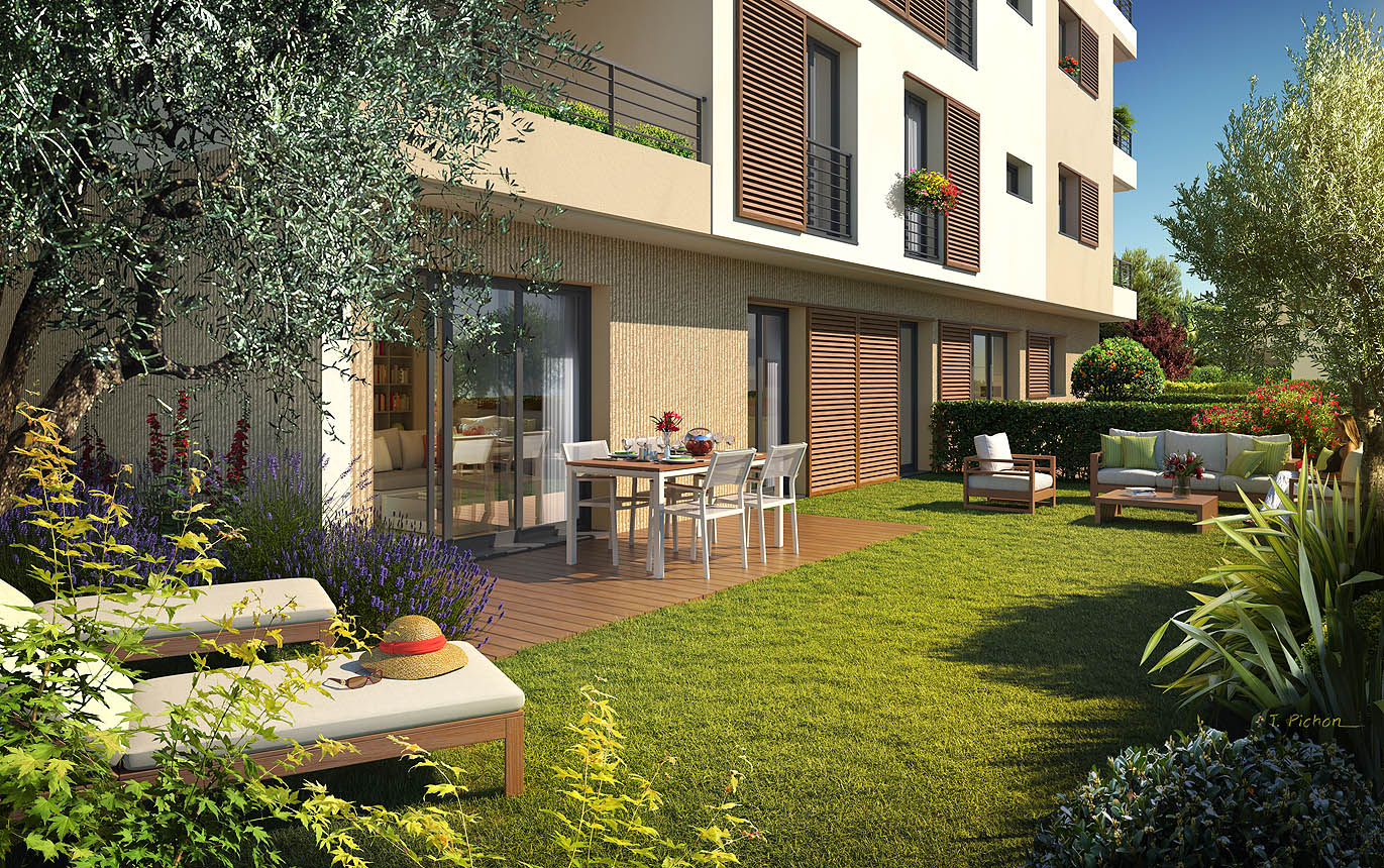 perspective - immobilier - programme SECRET GARDEN